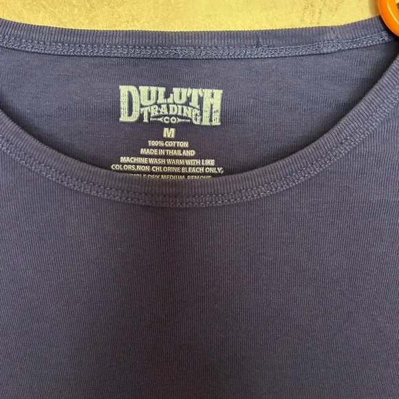 Duluth Trading Co cobalt Blue Long Sleeve performance knit Shirt medium - Picture 2 of 3